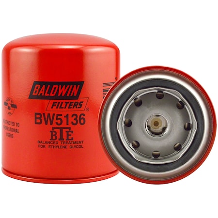 Baldwin Filters Coolant Filter, 3-11/16 x 4-3/8 In BW5136